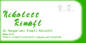 nikolett rimpfl business card